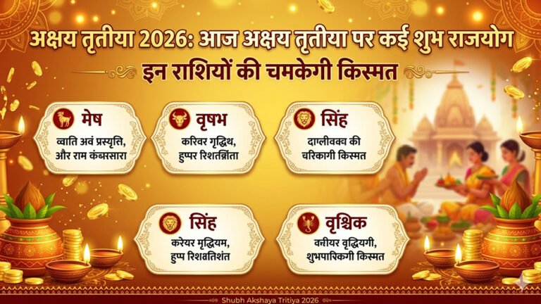 Akshaya Tritiya 2026: आज अक्षय तृतीया पर कई शुभ राजयोग, इन राशियों की चमकेगी किस्मत