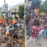 झारखंड विधानसभा के बाहर छात्रों पर लाठीचार्ज, बैरिकेडिंग तोड़ने की कोशिश; चप्पल-बोतलें फेंकीं, वाटर कैनन पर चढ़कर किया हंगामा
