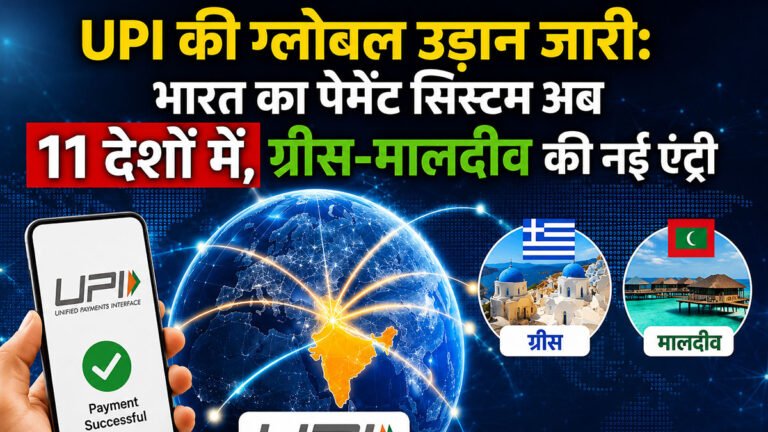 UPI की ग्लोबल उड़ान जारी: भारत का पेमेंट सिस्टम अब 11 देशों में, ग्रीस-मालदीव की नई एंट्री